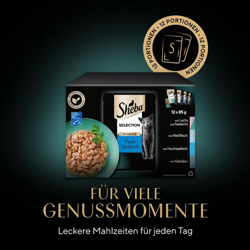 Sparpaket Sheba Varietäten Frischebeutel 96 x 85 g