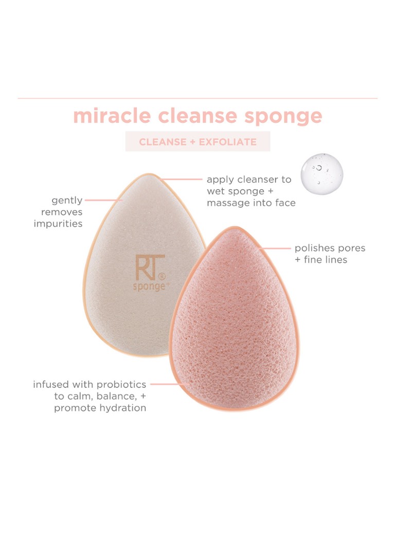 Real Techniques Miracle Cleanse Sponge - exfoliating facial sponge