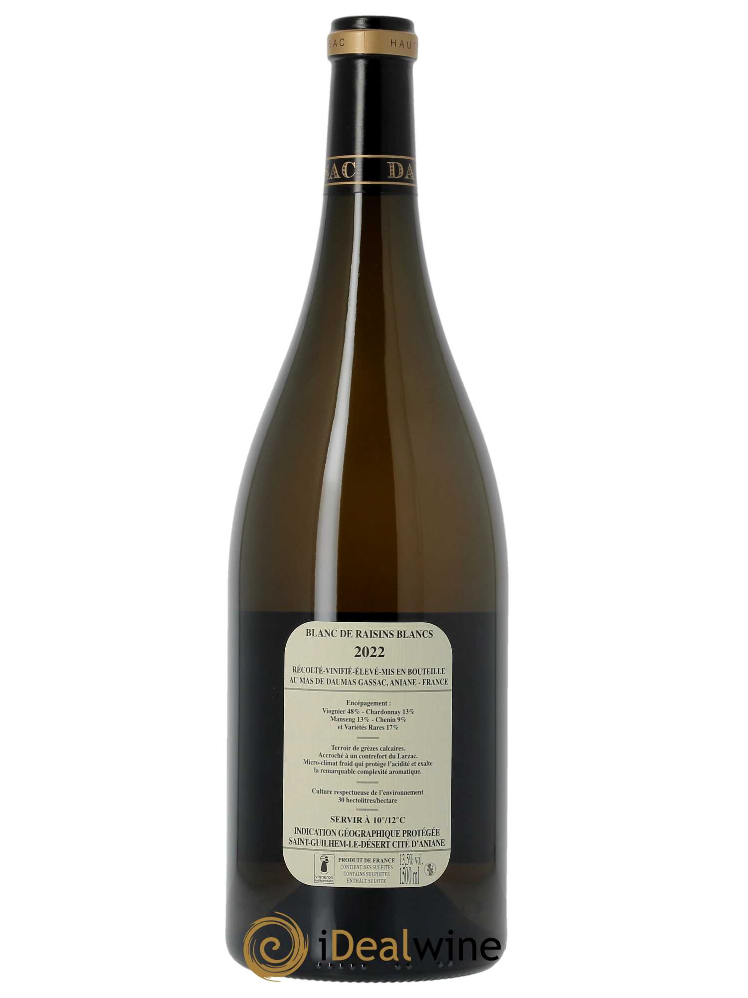 IGP St Guilhem-le-Désert - Cité d'Aniane Mas Daumas Gassac Famille Guibert de La Vaissière  2022 - Lot de 1 Magnum