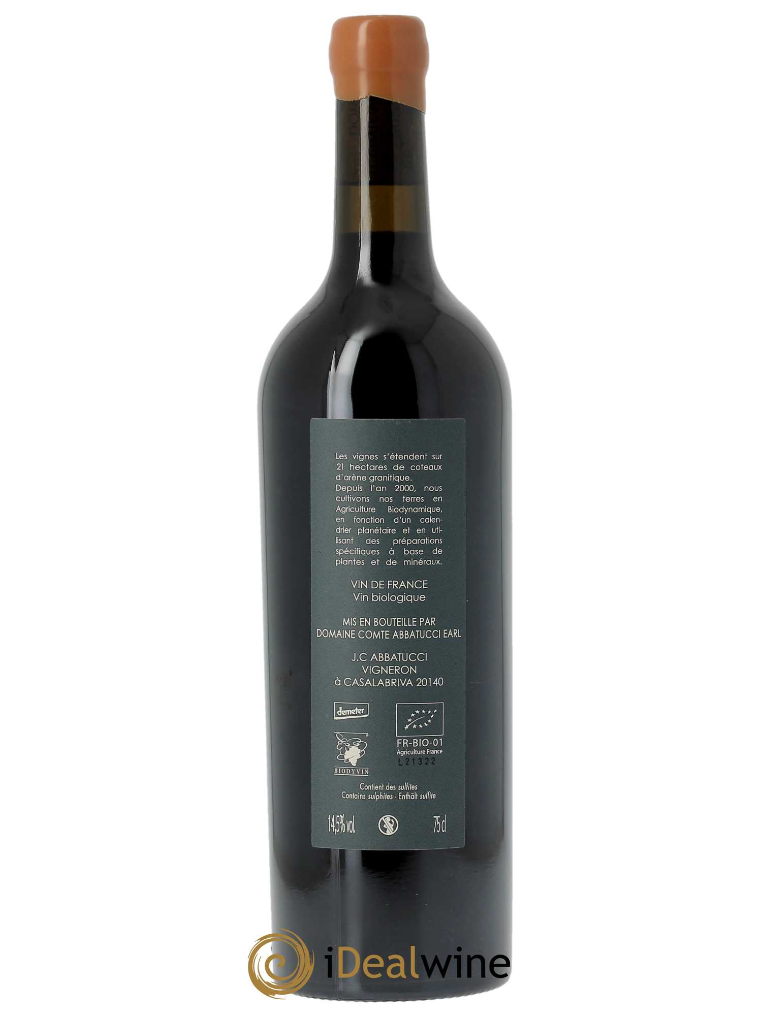 Vin de France Ministre Cuvée Collection Comte Abbatucci (Domaine)  2021 - Lot de 1 Bouteille