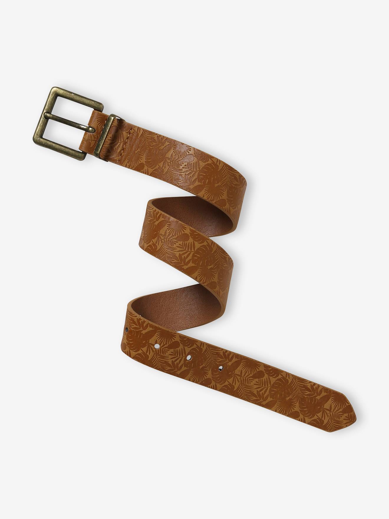 Ceinture à motifs jungle embossés garçon brun