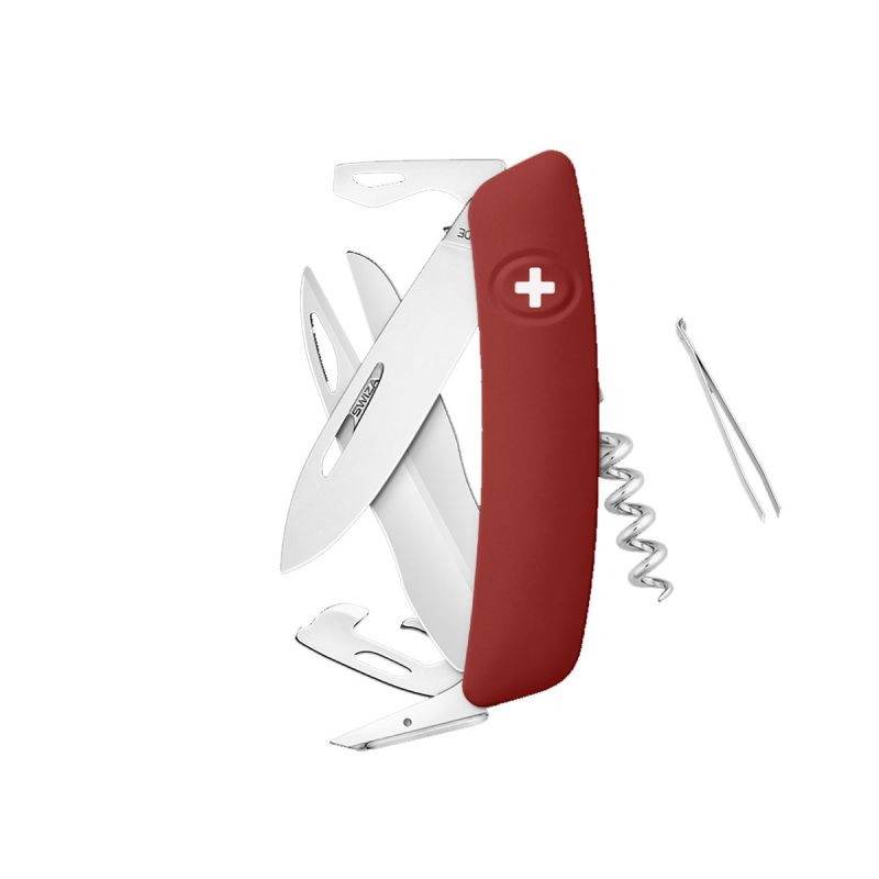 Swiza D07 SCISSORS Red Helvetix