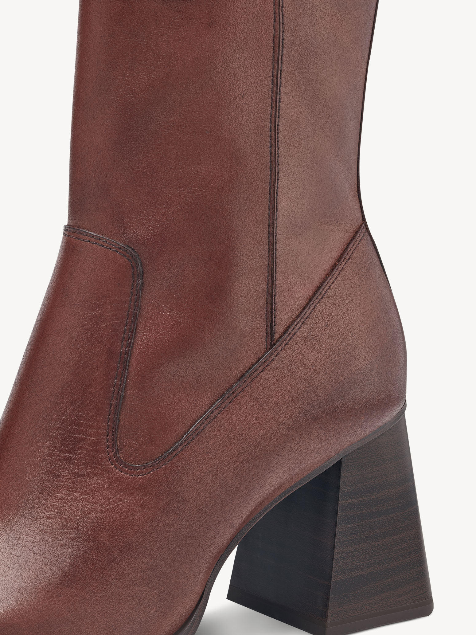 Bottine en cuir - marron