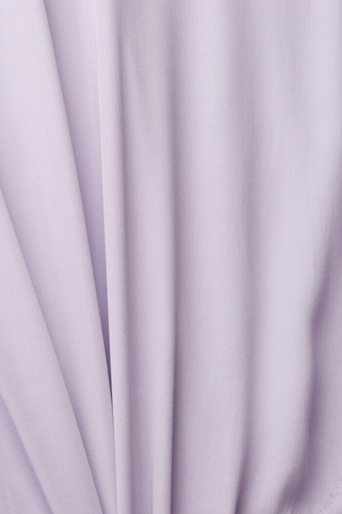 Material-Mix-Shirt mit seitlichem Kordelzug