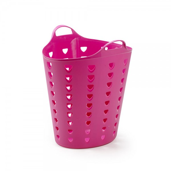 Kreher Set: 2 x Kreher Flexibler Tragekorb 65 Liter (Pink)