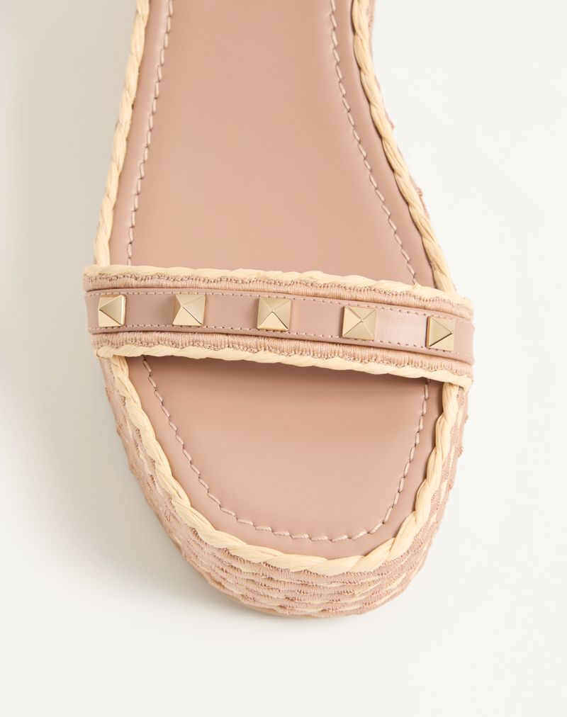 Flatform Rockstud Kalfsleren Sandaal 45mm