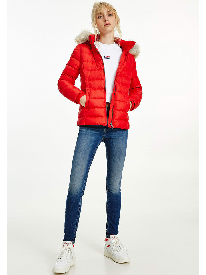 Tommy Hilfiger Daunenjacke in Rot günstig kaufen