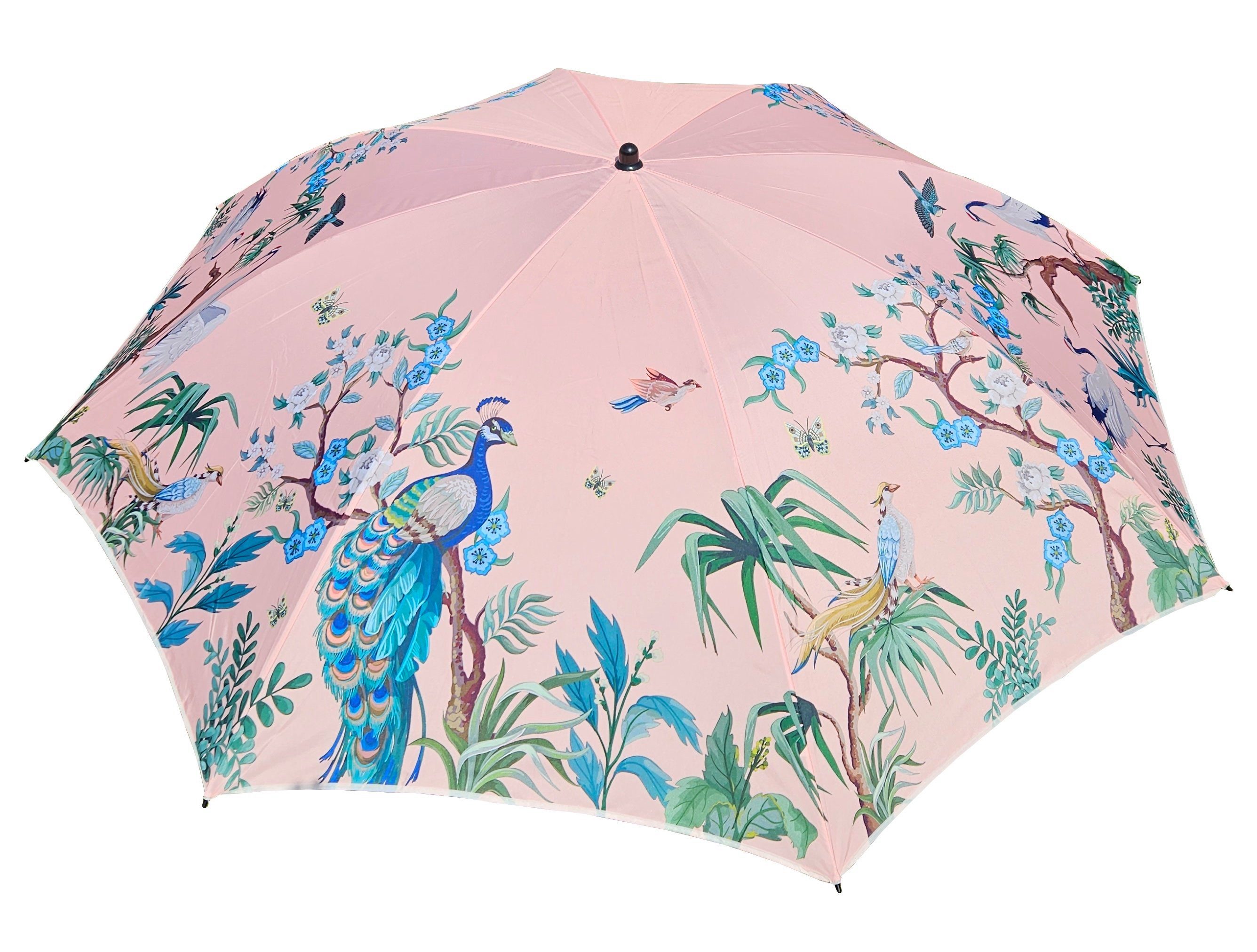 Meinposten Sonnenschirm Sonnenschirm rosa PAJARO Balkonschirm UV-Schutz UPF 40+ Ø 180 cm, anknickbar
