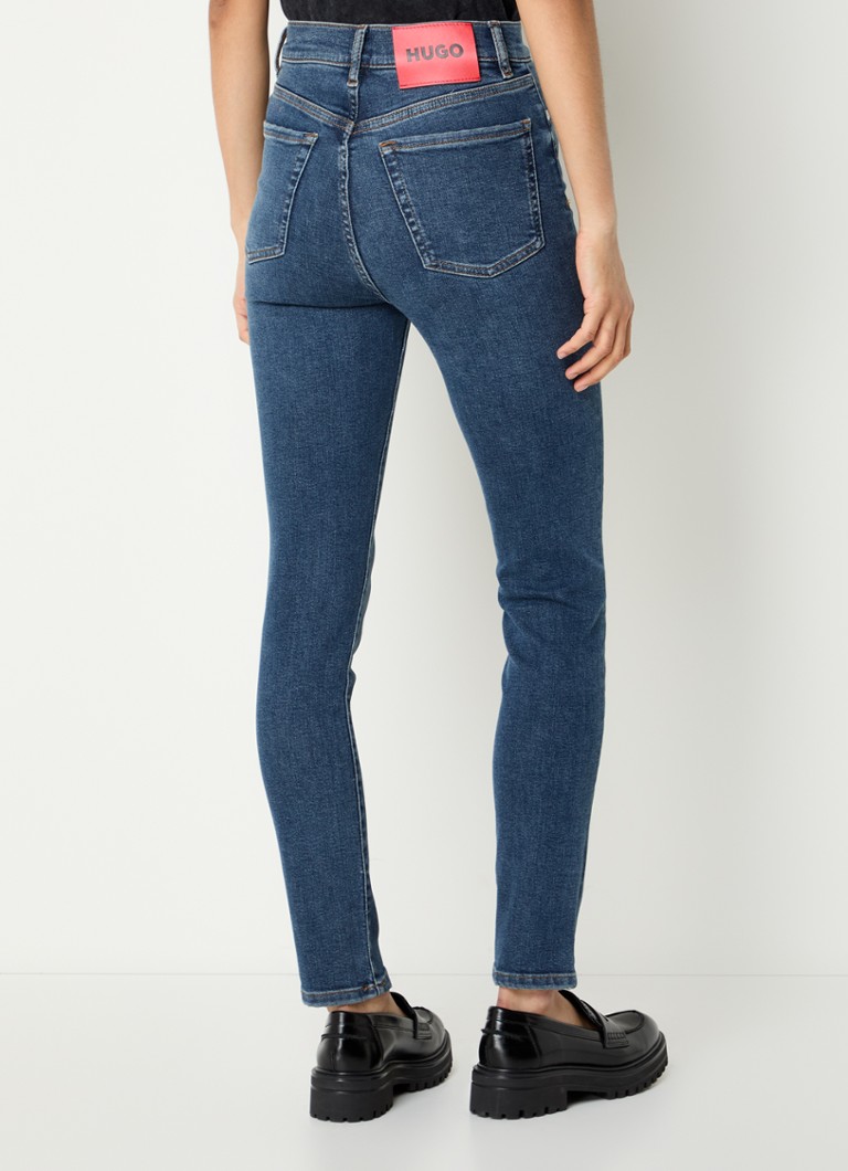 Blugi skinny HUGO BOSS Girali cu talie înaltă, spălare medie