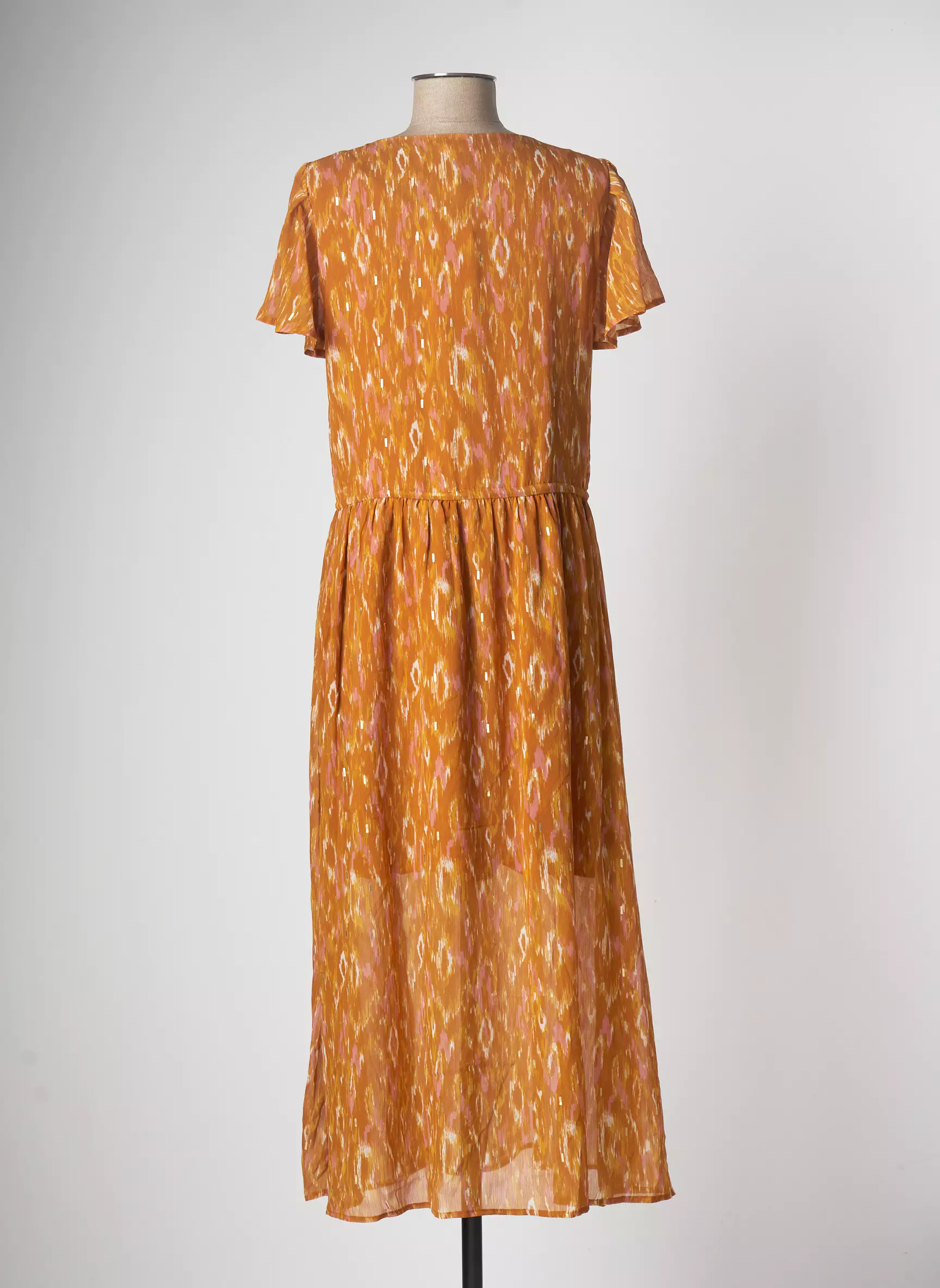 Vila Robes Mi Longues Femme couleur orange