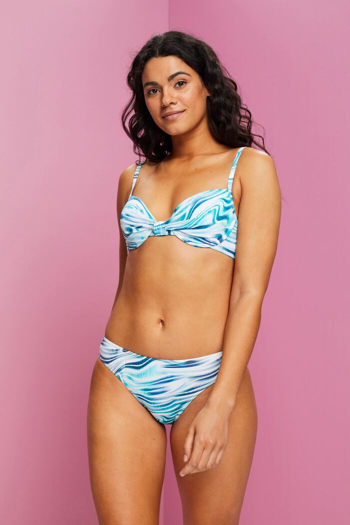 Bikinitop mit Wellen-Print