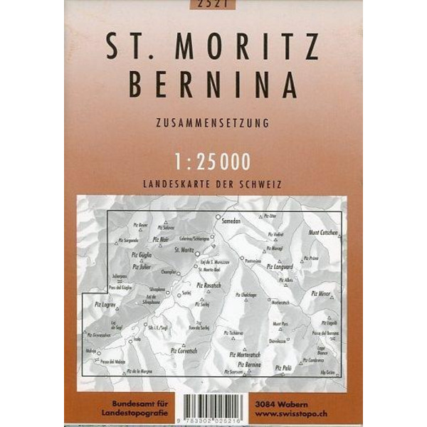 Swisstopo 1 : 25 000 St. Moritz Bernina - Wanderkarte