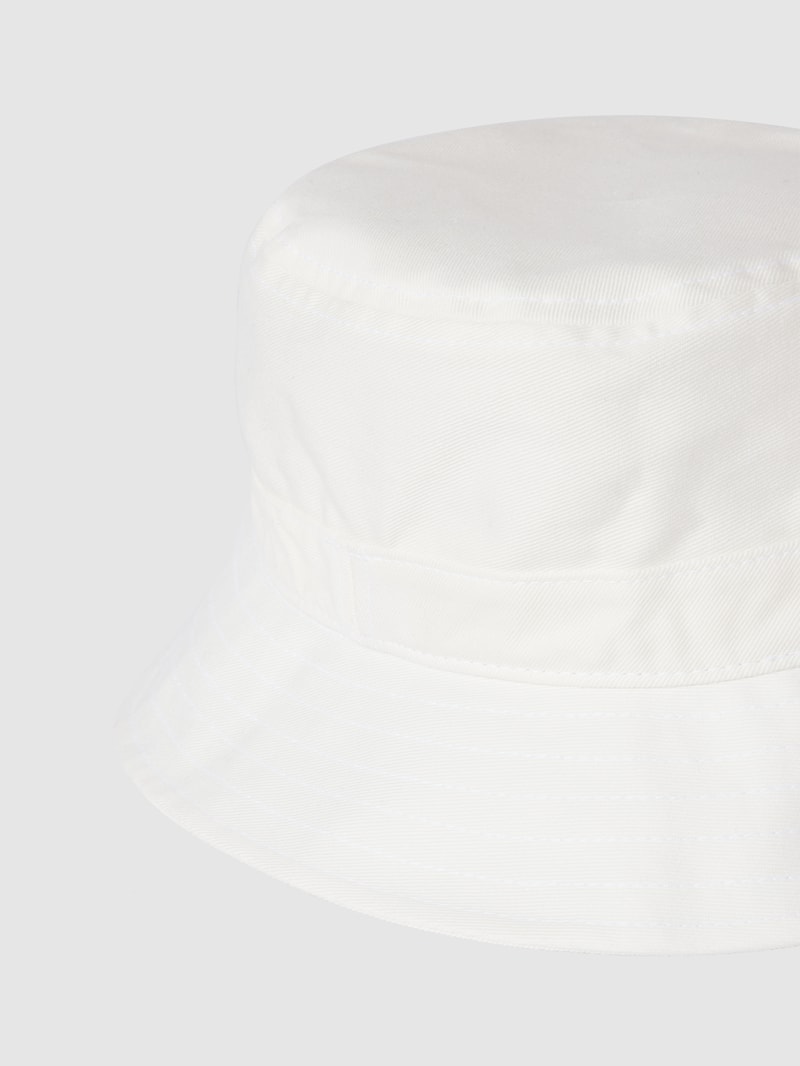 Bucket Hat mit Brand-Stitching in weiss