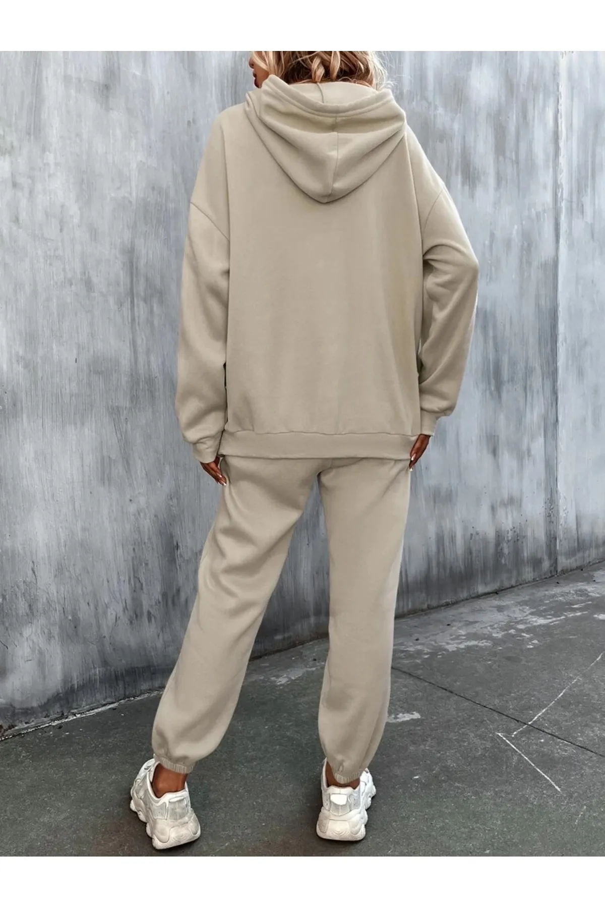 MOONBULL  Sport-Sweatsuit Set - Beige - Regular Fit