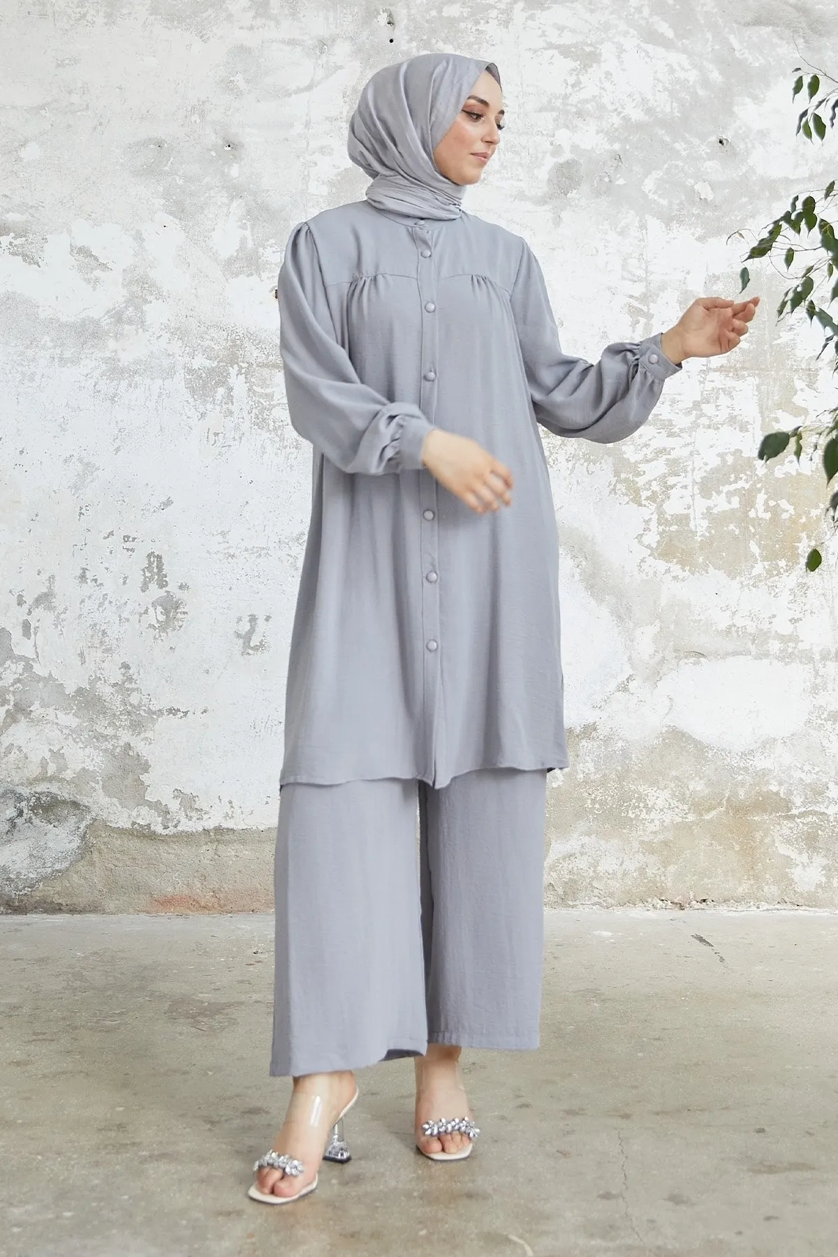 InStyle  Arfa Ayrobin Casual Set mit Knöpfen - Grau