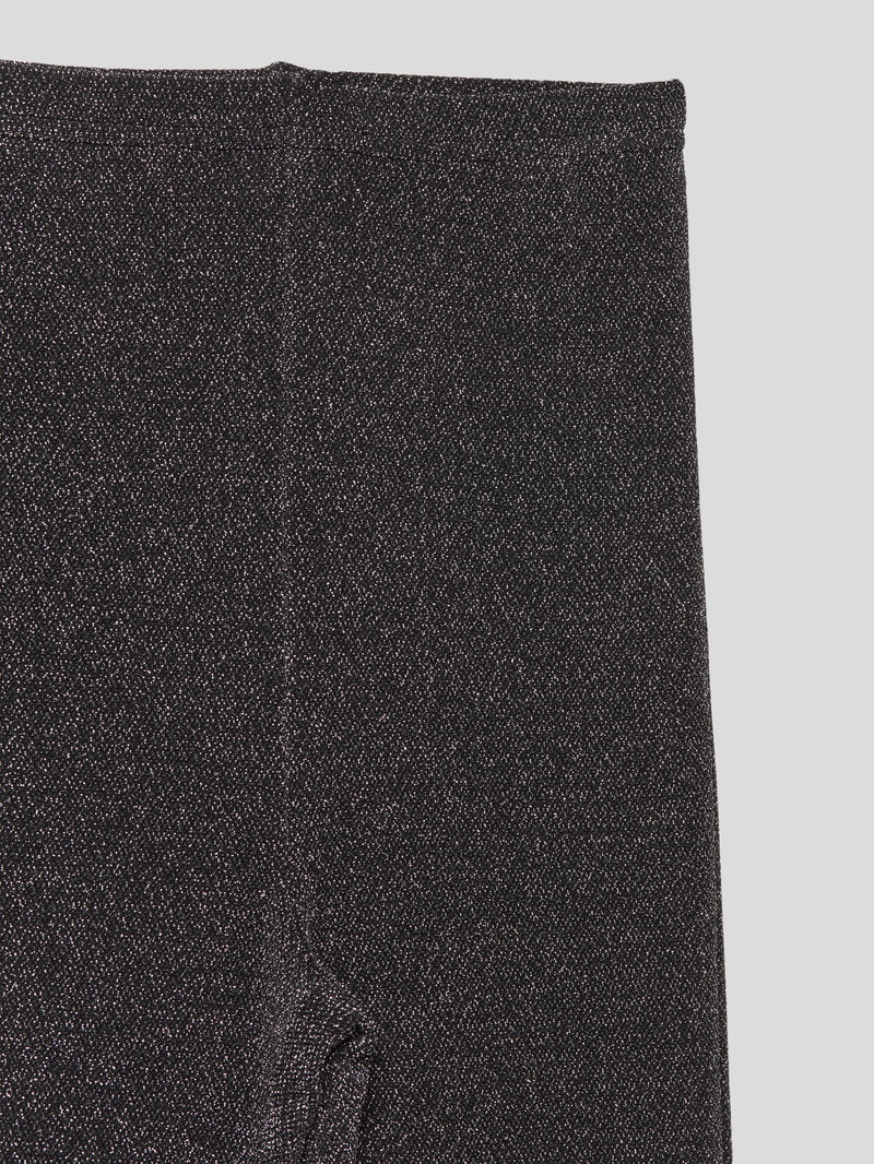 Leggings mit Effektgarn in schwarz