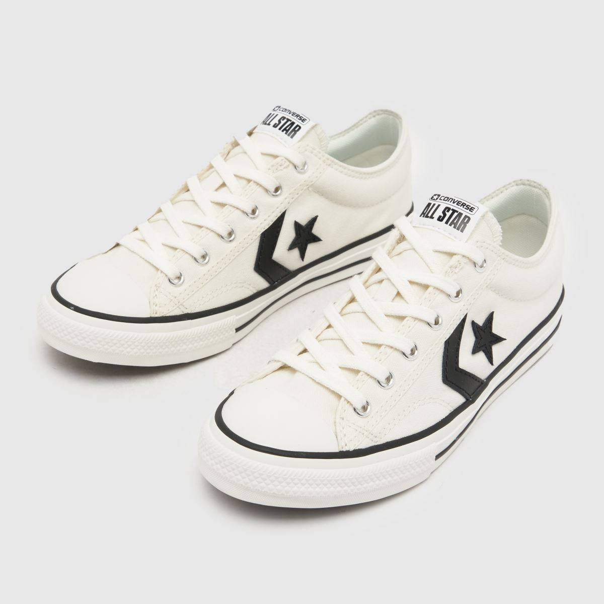 Converse vita och svarta Star Player 76 Pojkar Ungdomsskor