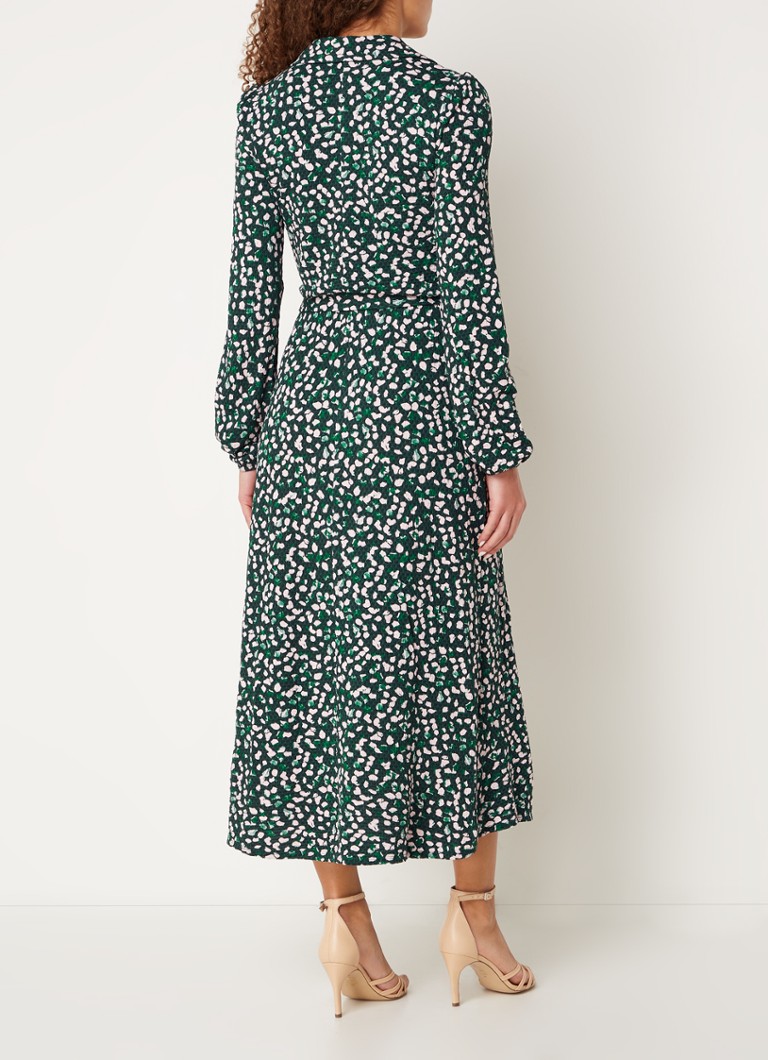 Phase Eight Loretta maxi blouse dress with print and balloon sleeves
