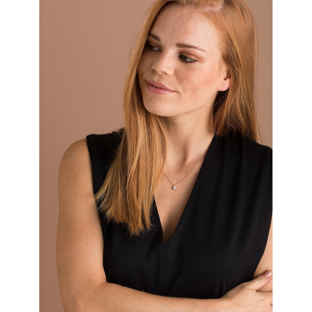 Valeria Chaînette 585 Or rose, 585 Or blanc collier
