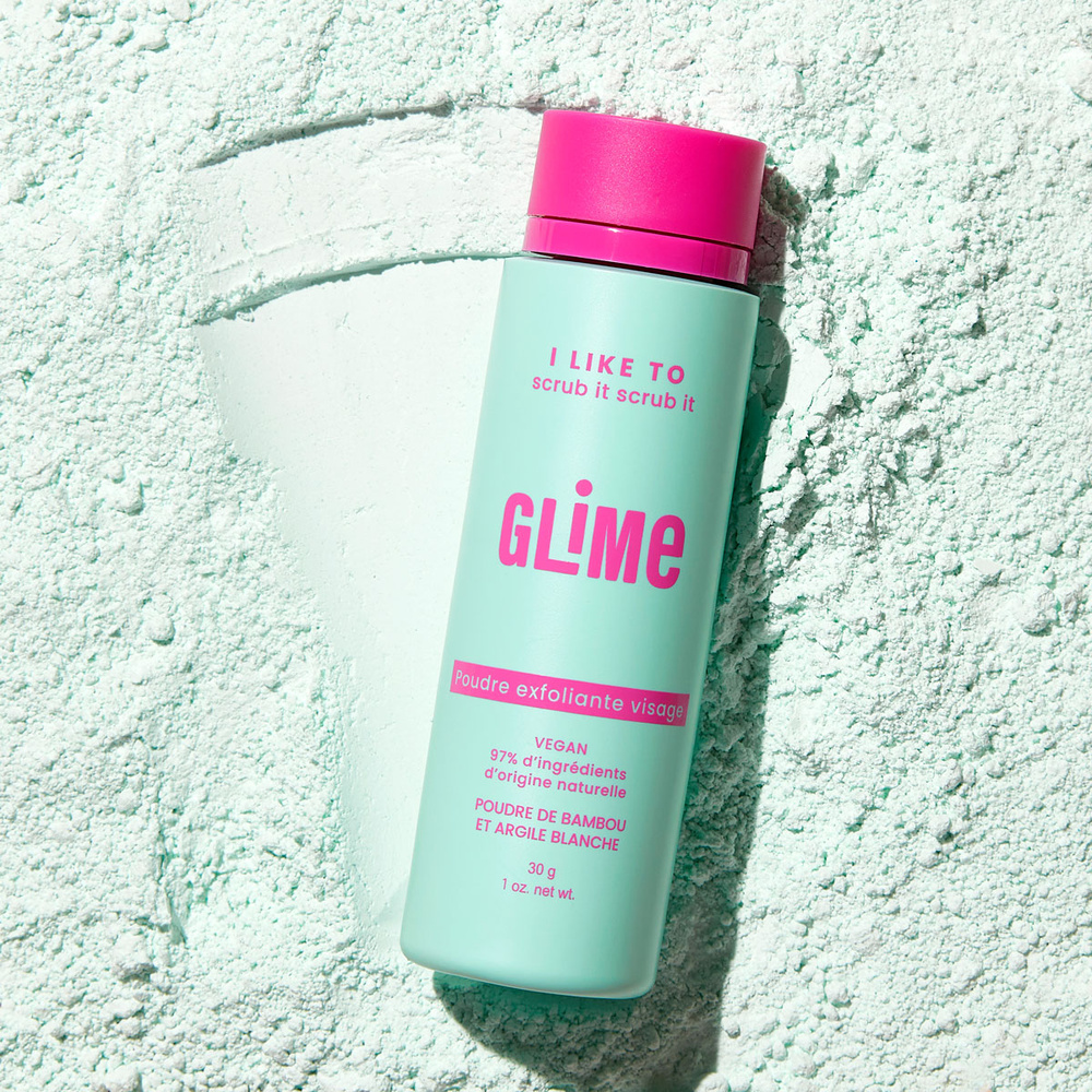 Glime I like to scrub it scrub it Poudre exfoliante visage Poudre de Bambou et Argile Blanche