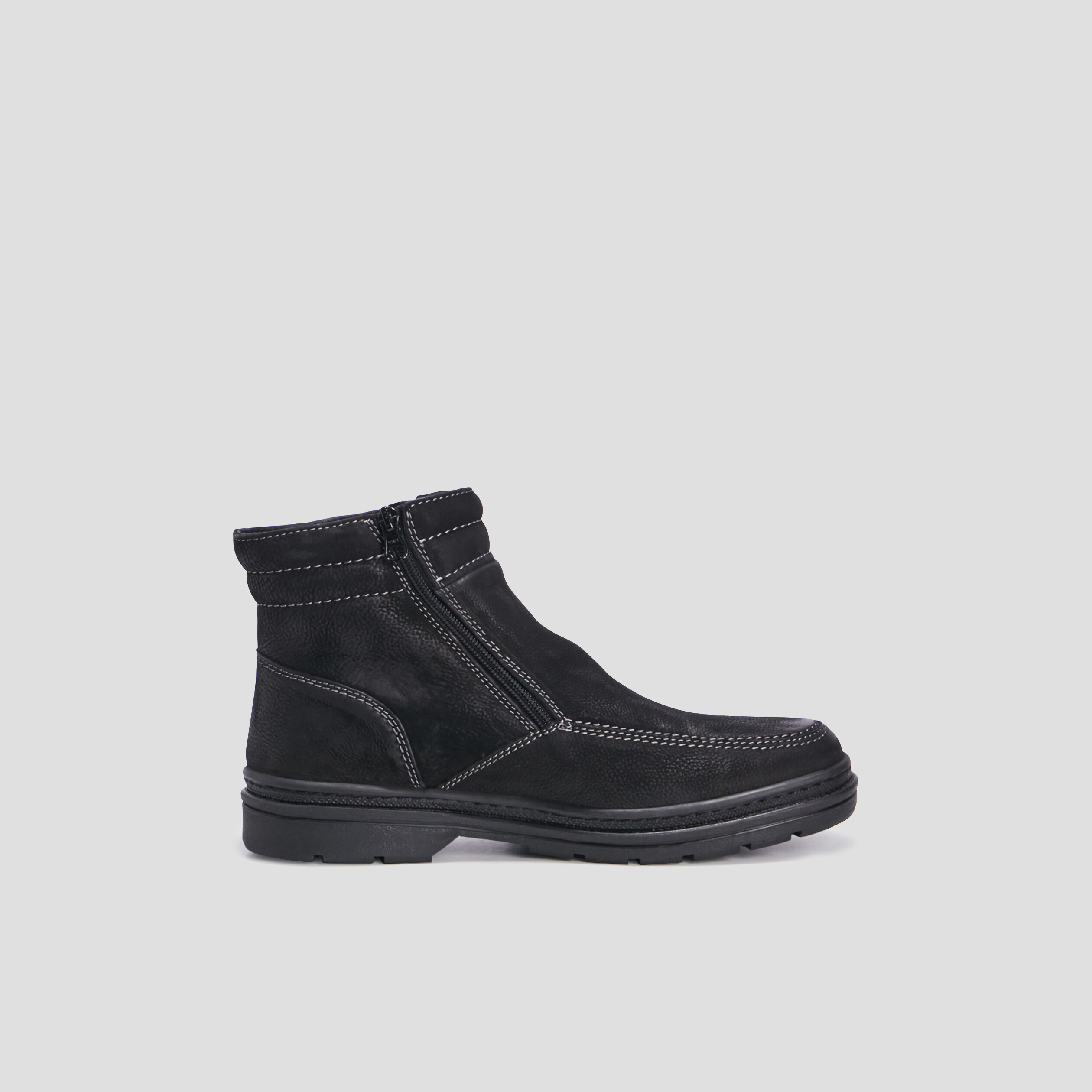 Bottines en cuir noir homme | La Halle