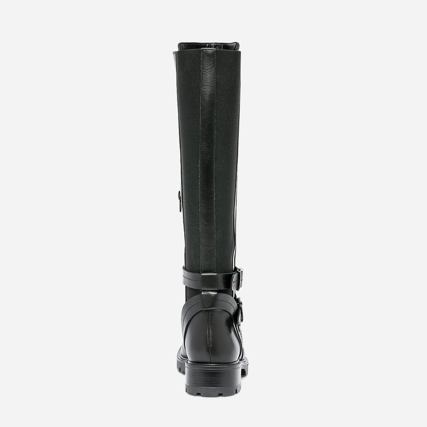 Botte TEXTO noire élastiquée en cuir