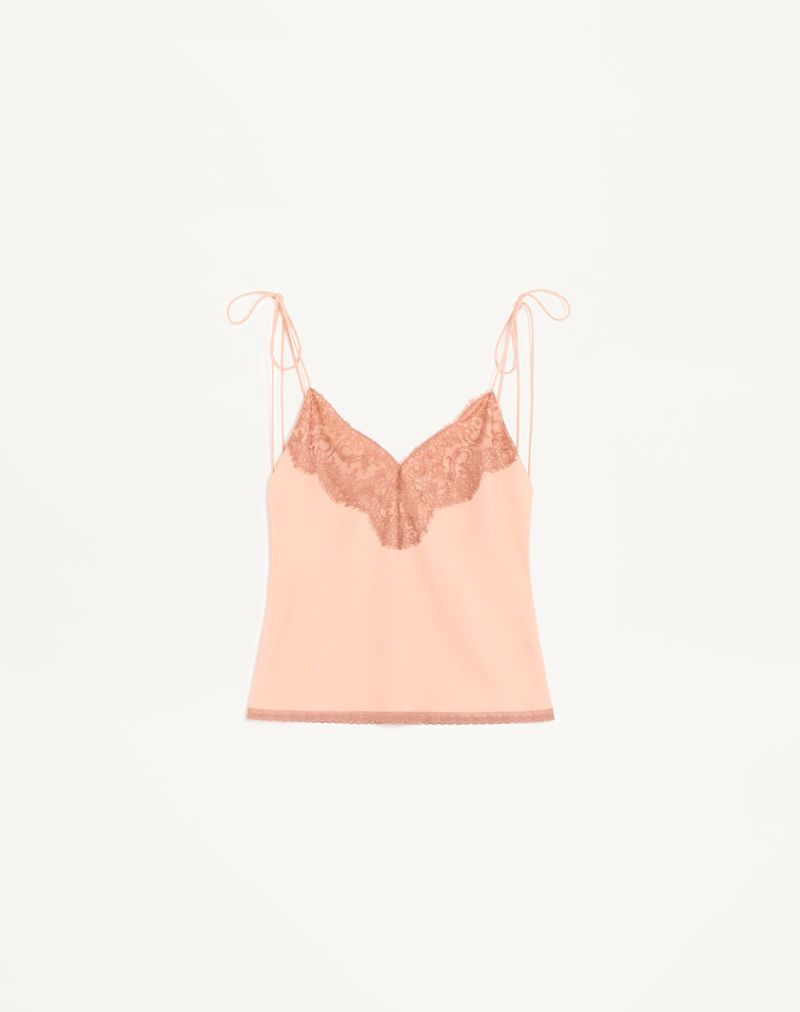 Topo em crepe de chine