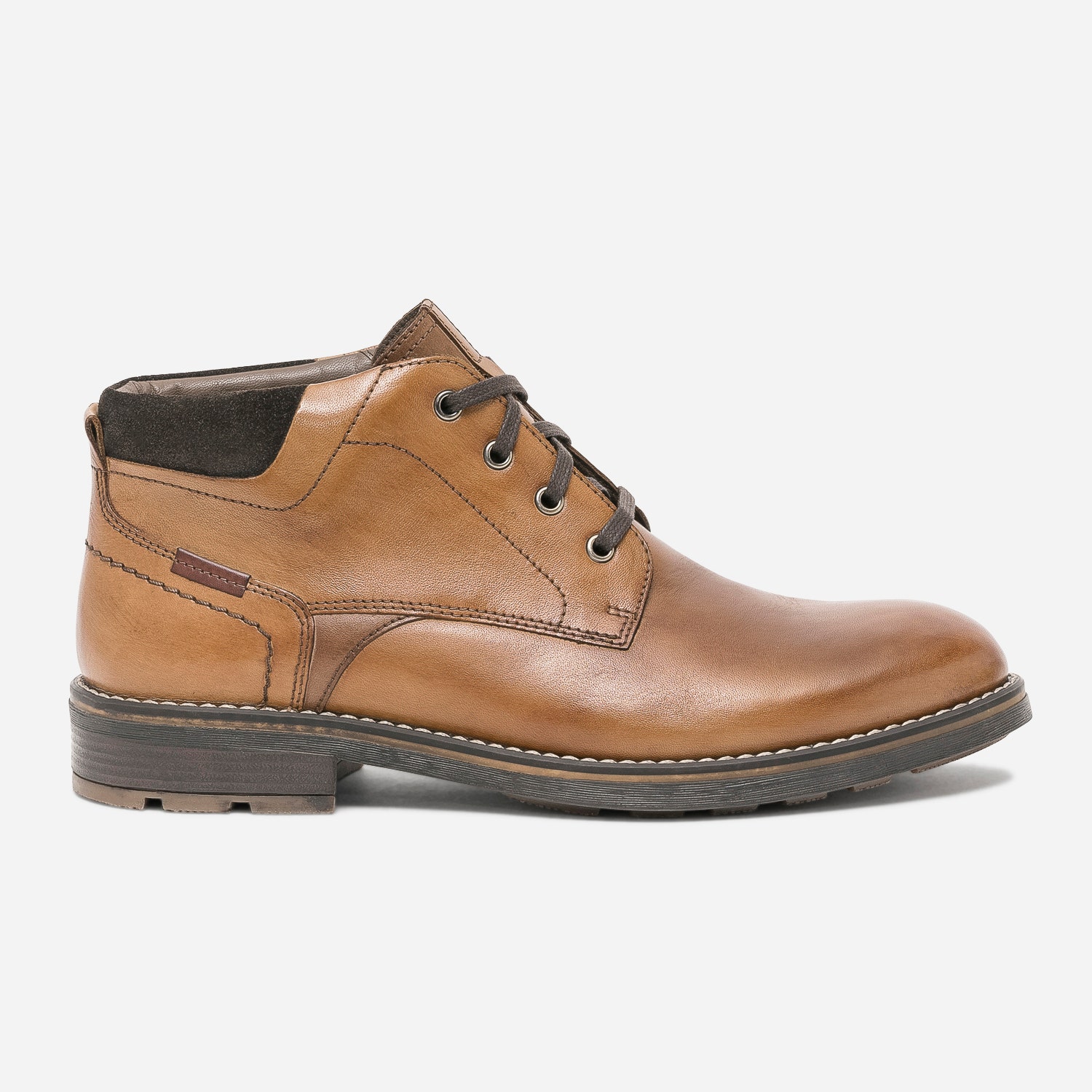Boots à lacet marron en cuir