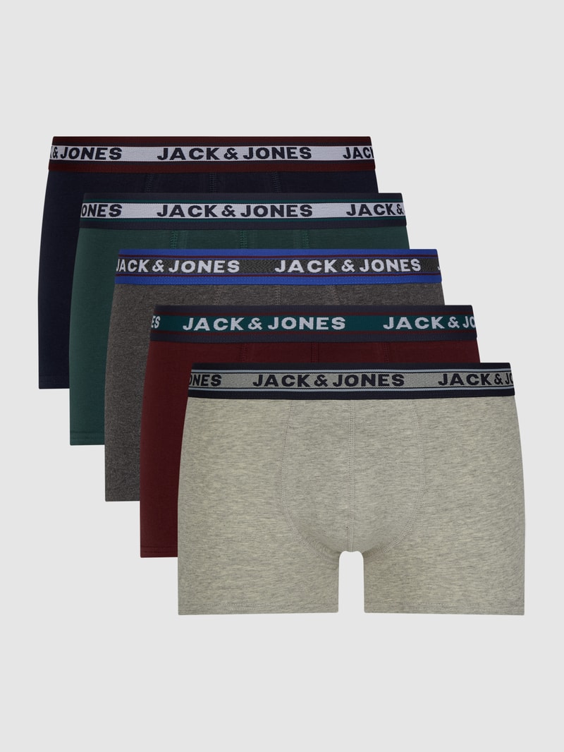 Trunks mit Stretch-Anteil im 5er-Pack in dunkelgrau meliert