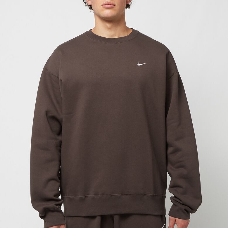 NIKE Solo Swoosh Fleece Crew Sweat baroque brown/white