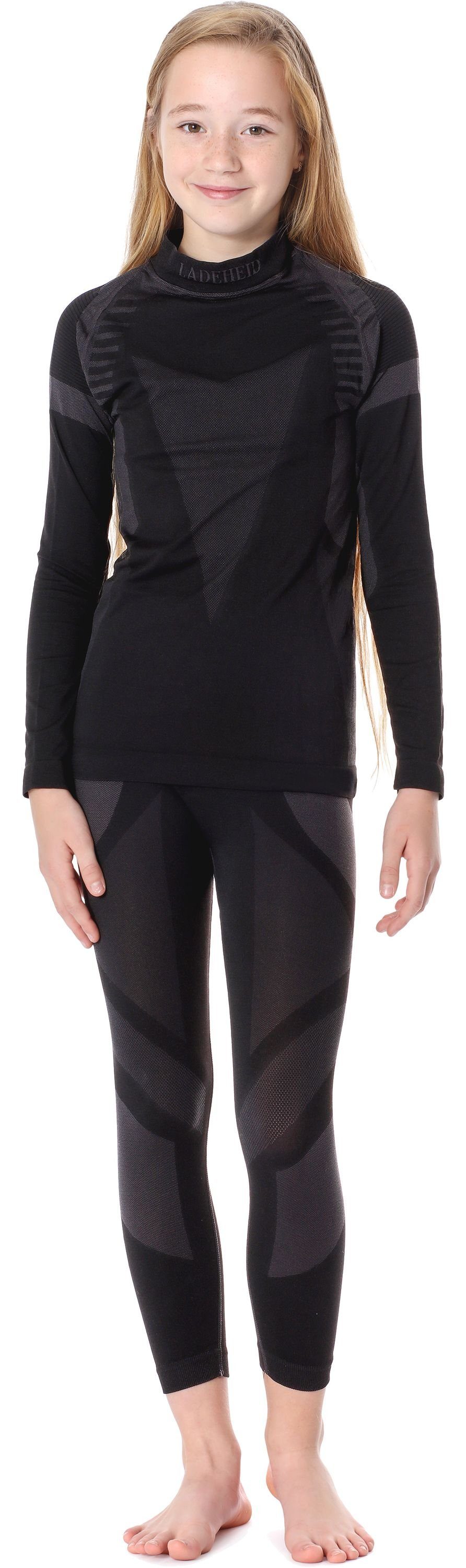 Ladeheid Funktionsunterhemd Kinder Funktionsunterwäsche Set Thermoaktiv LASS0005 (Set, mit Funktionsunterhose)