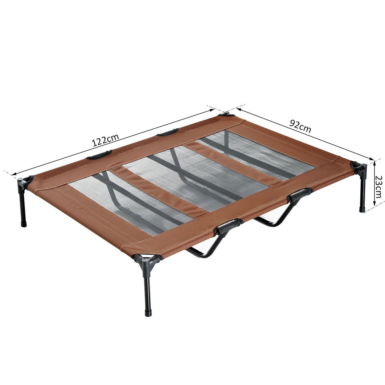 PawHut Hundeliege outdoor Hundebett Katzenbett Haustierbett Schlafplatz Kaffee