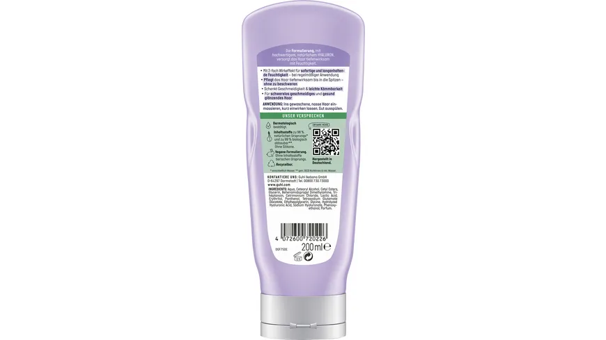 GUHL HYALURON & PFLEGE Feuchtigkeits-Spülung 200 ml 200 ml