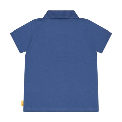 Poloshirt kurzarm, mittelblau für Jungs