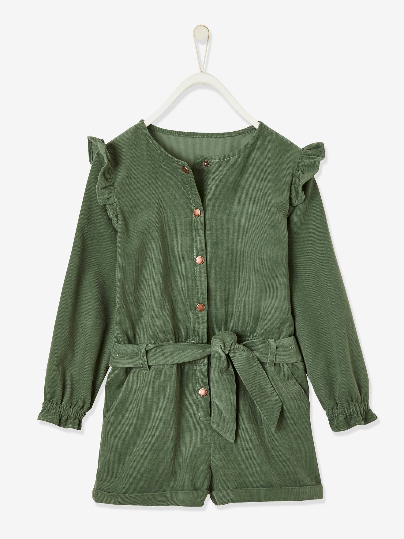 Vertbaudet Mädchen Jumpsuit mit kurzen Beinen - khaki