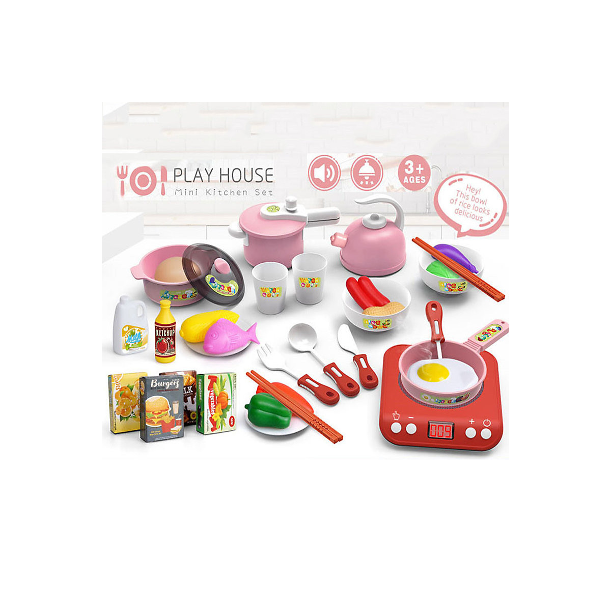 Spielzeugset für die Kinderküche Induktionskochspiel