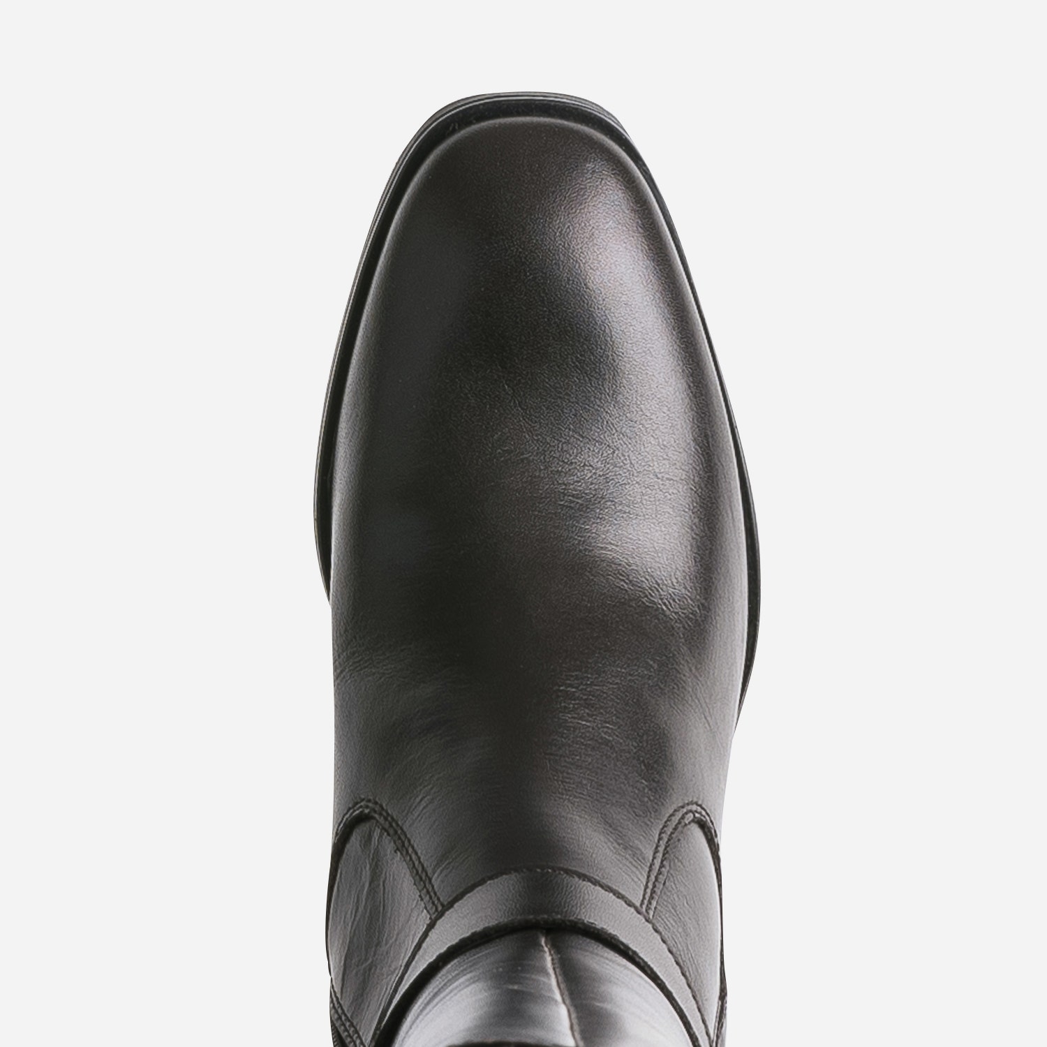 Botte marron foncé cuir avec bride
