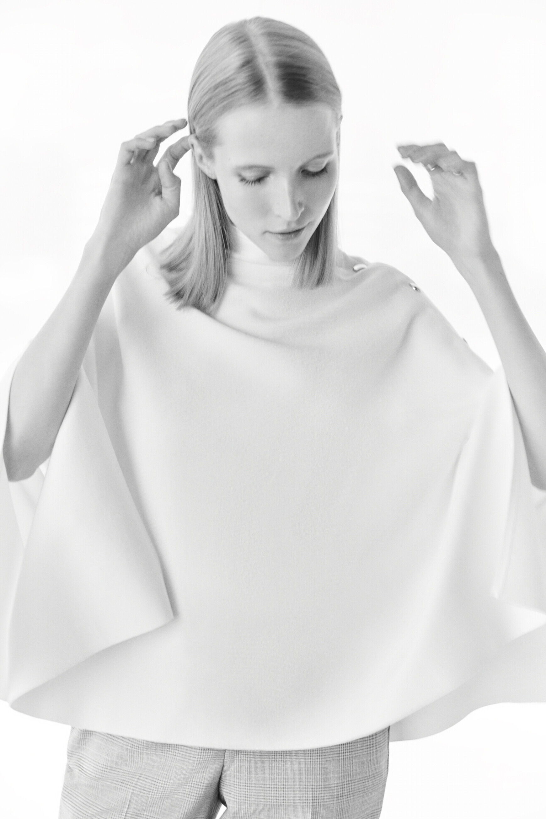 Poncho helvira ivoire femme