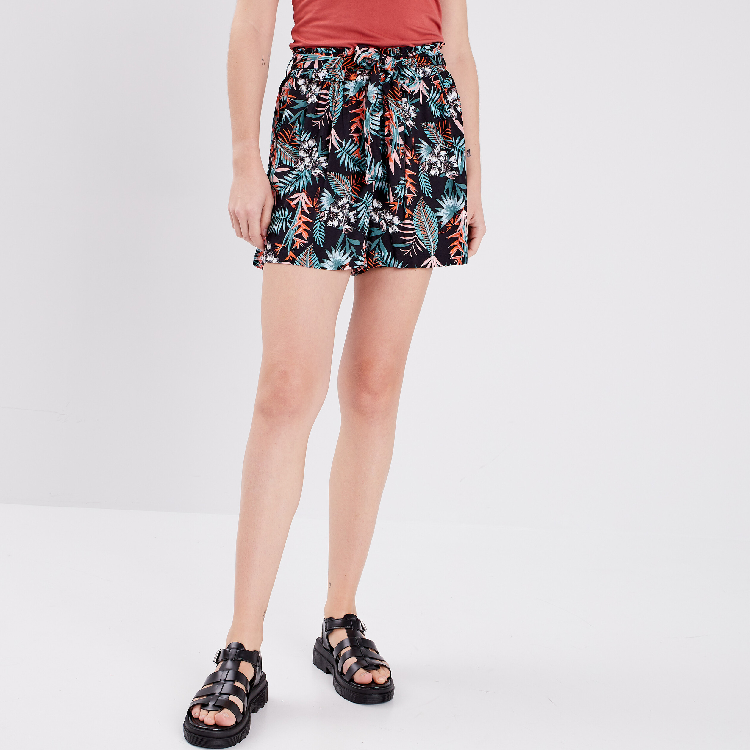 Short ample fluide noir femme | La Halle