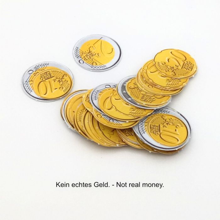 Set Euromünzen aus Pappe