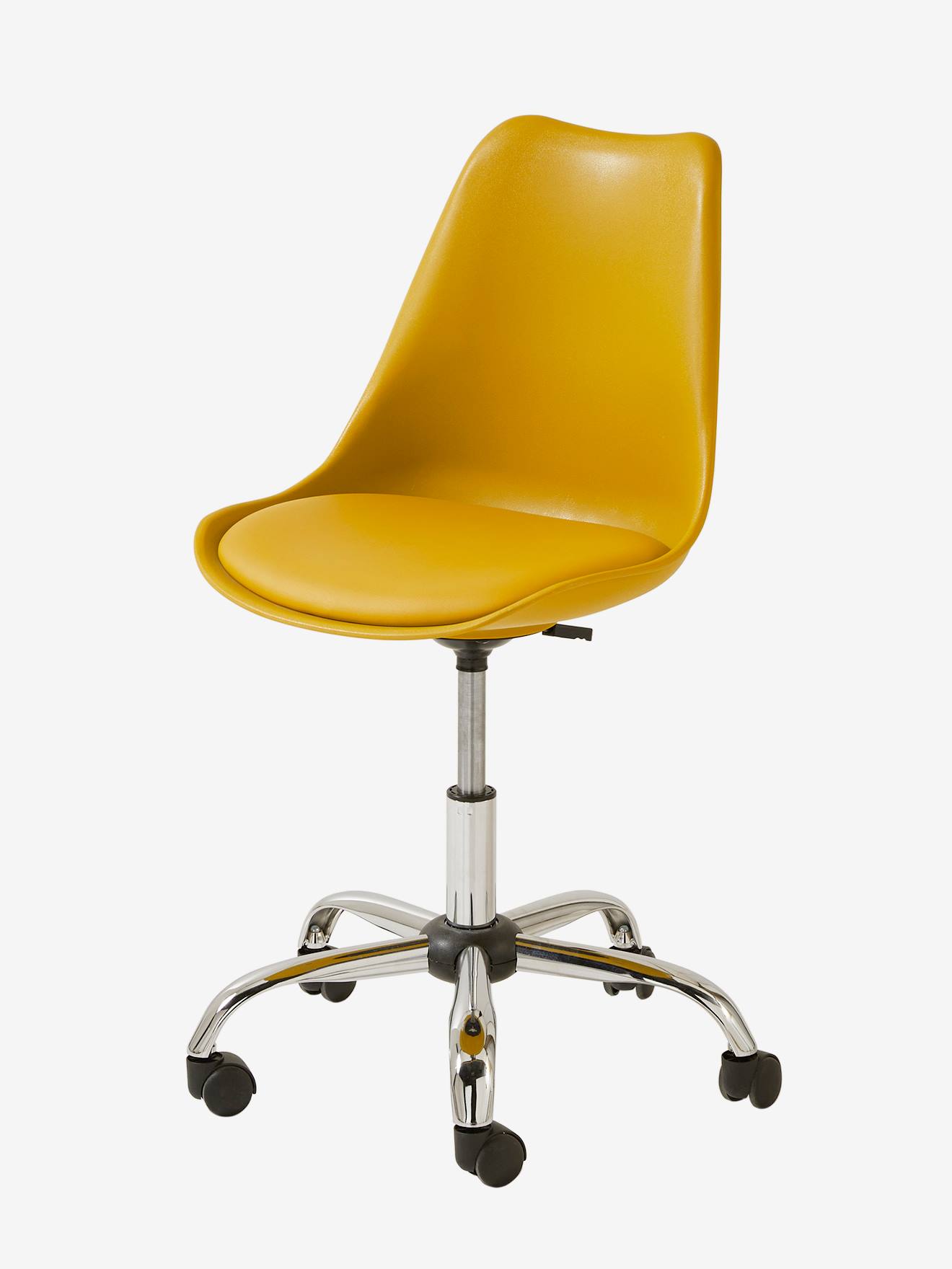 Vertbaudet Kinder Schreibtischstuhl, modernes Design, höhenverstellbar - senfgelb