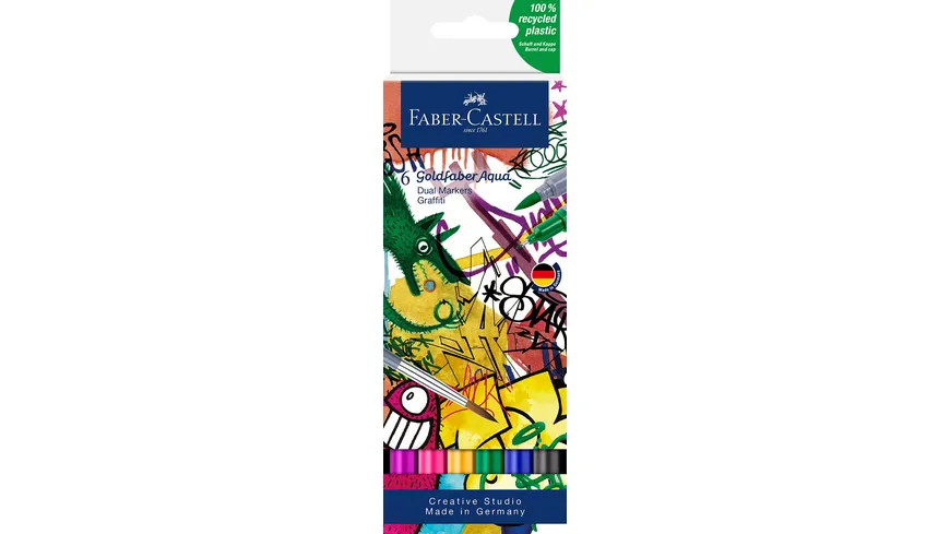 FABER-CASTELL Gofa Aqua Dual Marker Graffiti  6er Set