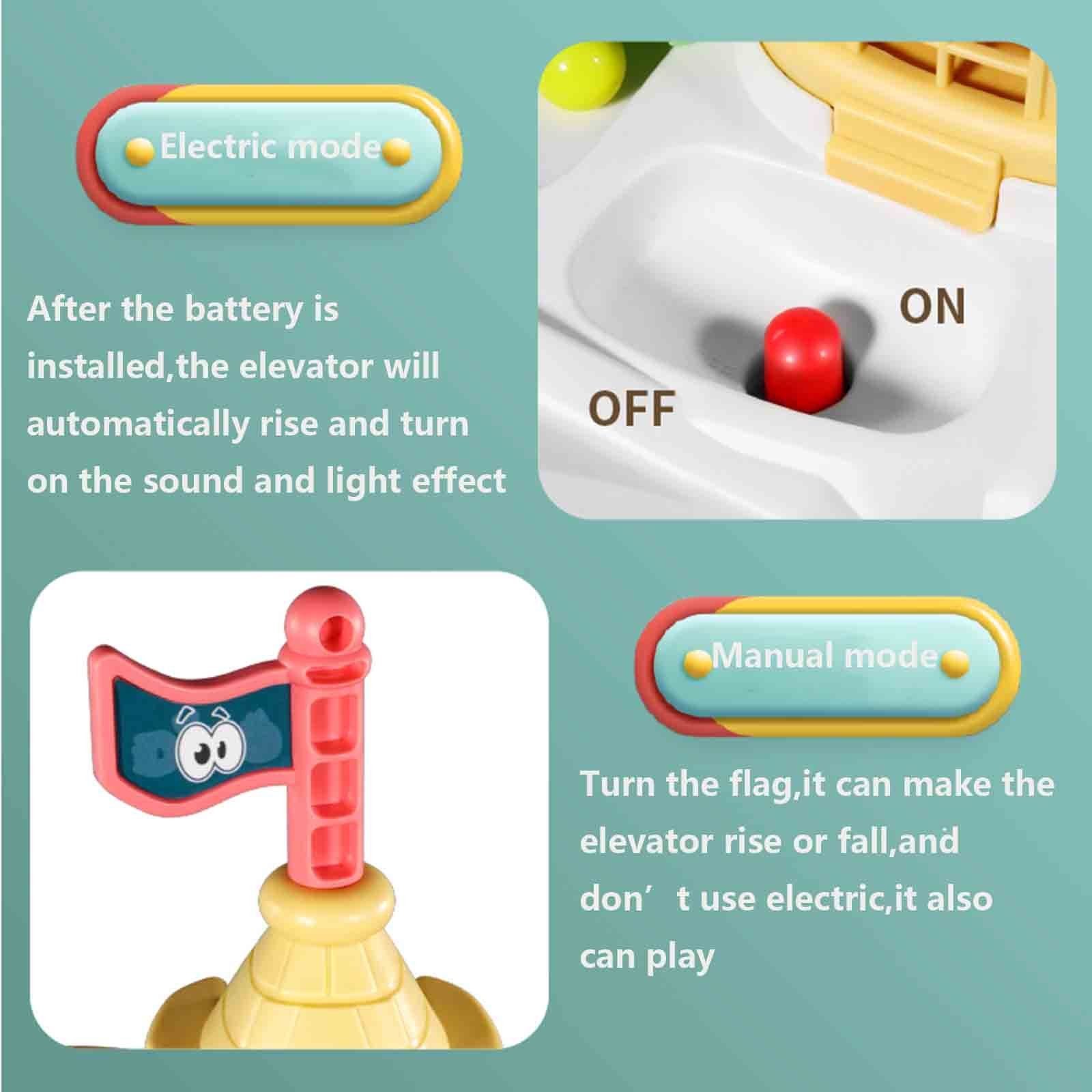 Wenta Lernspielzeug Interaktives Kinder Spielzeug Ballfangmaschine (mit elektrischer und manueller Steuerung), inklusive Pädagogischem Spielzubehör
