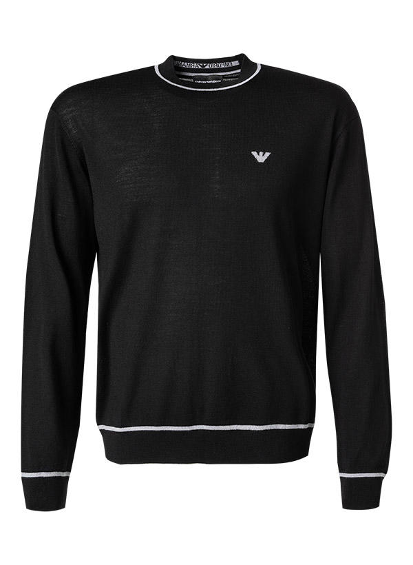 EMPORIO ARMANI, Pullover, Wolle, schwarz