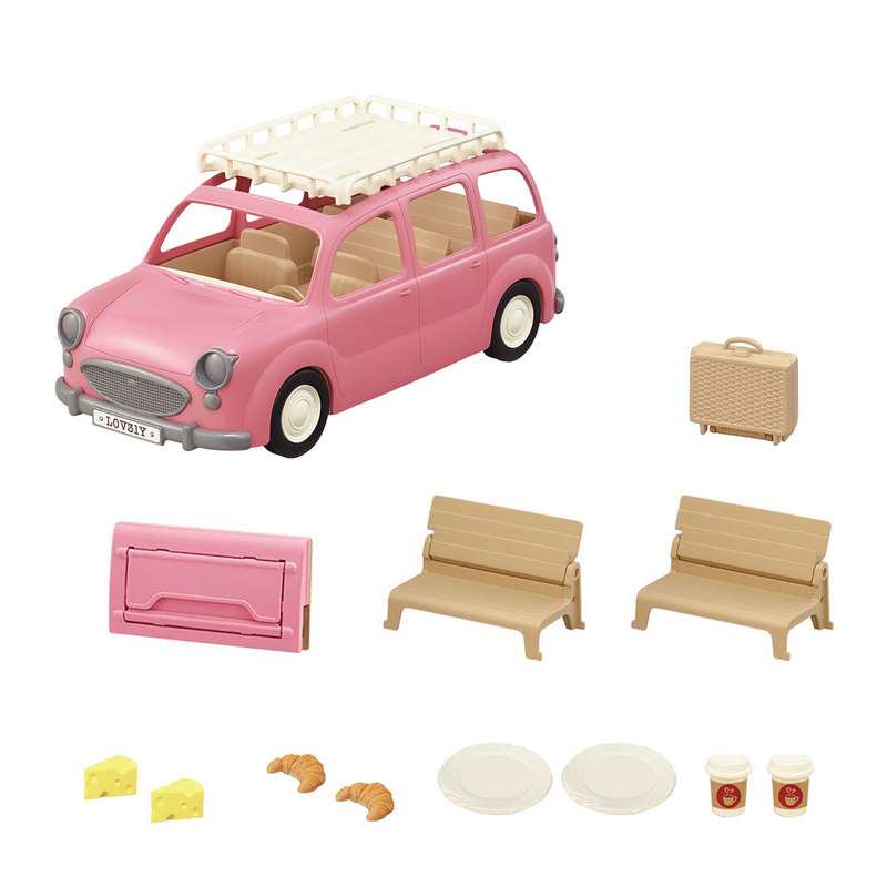 5535 Le monospace rose et set de pique-nique Sylvanian