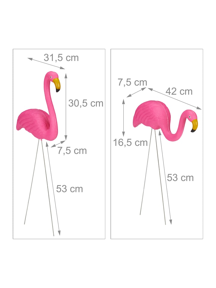 relaxdays 4x Flamingo Figur in Pink günstig kaufen onesize