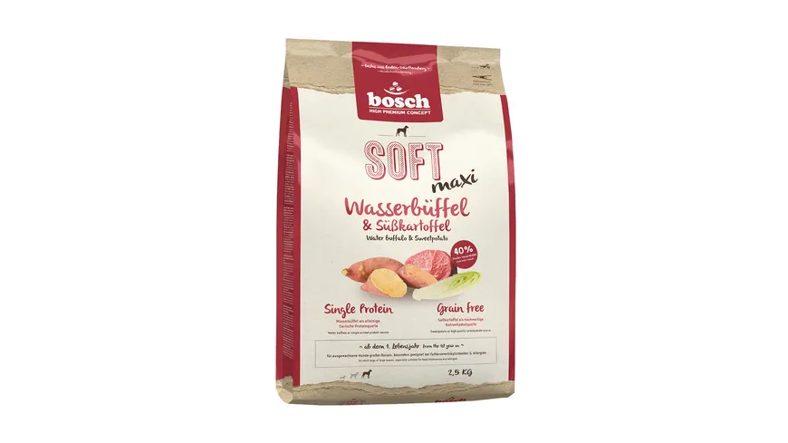 bosch Dog Hundetrockenfutter HPC Soft Maxi Wasserbüffel&Süßkart 2,5kg 2.5 kg