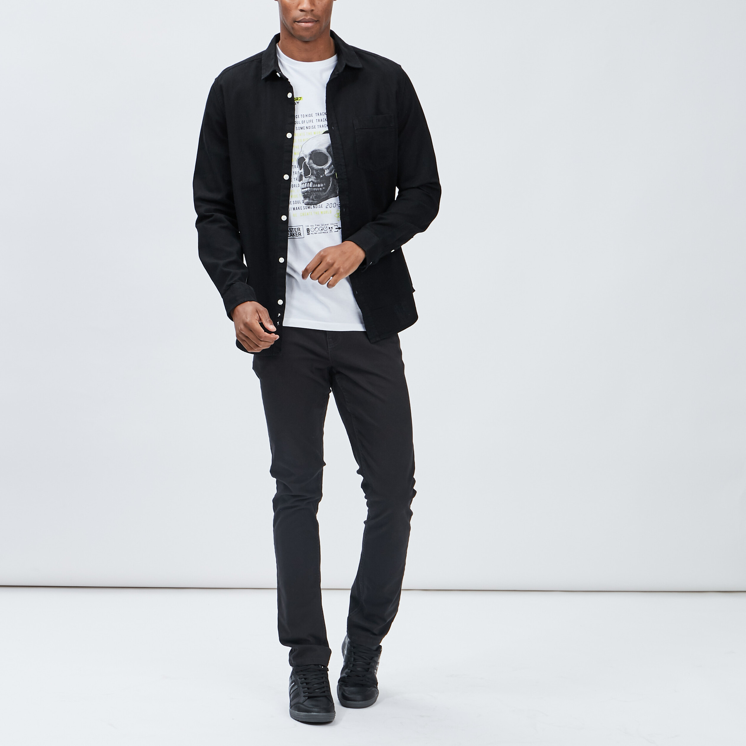 Pantalon droit en coton gris foncé homme | La Halle