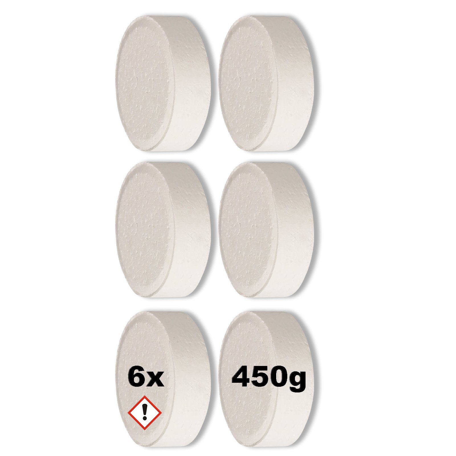S&E Luftentfeuchter Schlafzimmer Wohnung Nachfüller gegen Schimmel Nachfüllpack, Entfeuchter Granulat Tabs 6 x 450g ohne Duft Nachfüllpackung