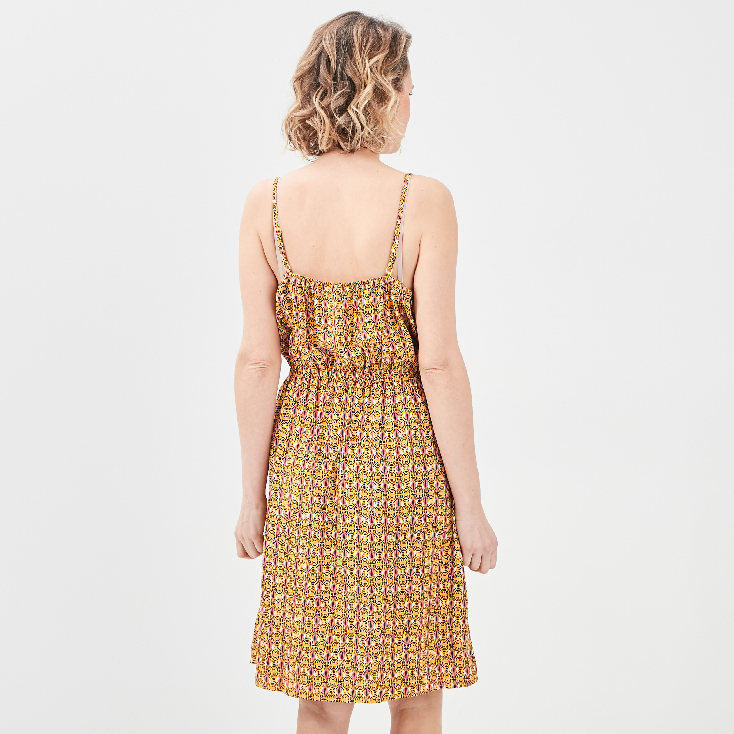 Robe patineuse jaune moutarde femme | La Halle